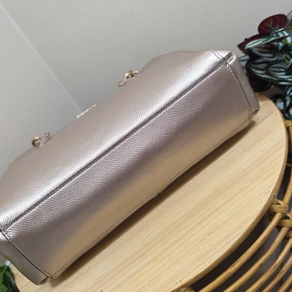 Coach Christie Carryall in Metallic Leather with Exotic Trim and Matching Wallet - Picture 8 of 15